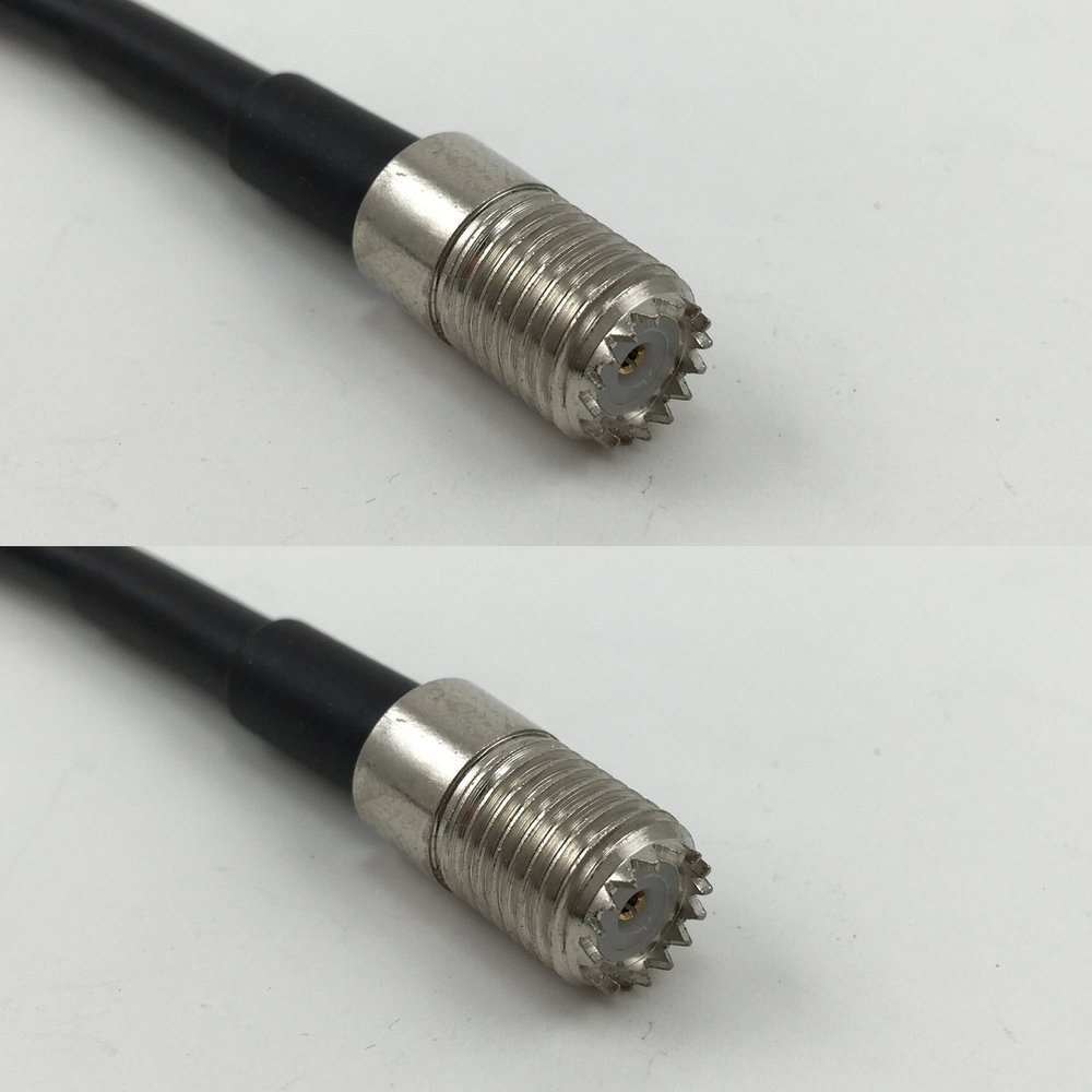 12 inch RGU178 MINI UHF FEMALE to MINI UHF FEMALE Pigtail Jumper RF coaxial cable 50ohm Quick USA Shipping