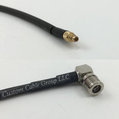 12 inch RGU178 MMCX MALE to QMA MALE ANGLE Pigtail Jumper RF coaxial cable 50ohm Quick USA Shipping