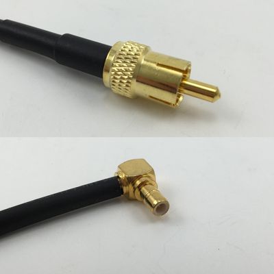 12 inch RGU178 RCA MALE to SMB MALE ANGLE Pigtail Jumper RF coaxial cable 50ohm Quick USA Shipping