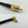 12 inch RGU178 RCA MALE to SMB MALE ANGLE Pigtail Jumper RF coaxial cable 50ohm Quick USA Shipping view 1