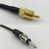 12 inch RGU178 RCA MALE to AM/FM MALE Pigtail Jumper RF coaxial cable 50ohm Quick USA Shipping view 1