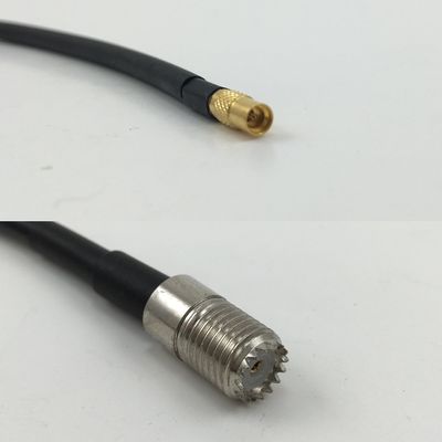 12 inch RGU178 MMCX FEMALE to MINI UHF FEMALE Pigtail Jumper RF coaxial cable 50ohm Quick USA Shipping