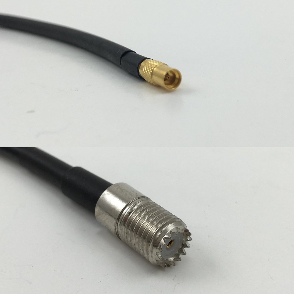 12 inch RGU178 MMCX FEMALE to MINI UHF FEMALE Pigtail Jumper RF coaxial cable 50ohm Quick USA Shipping