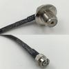 12 inch RGU178 UHF Female Angle Bulkhead to MiniBNC Male Pigtail Jumper RF coaxial cable 50ohm Quick USA Shipping view 1