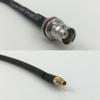 12 inch RGU178 BNC FEMALE SM BULKHEAD to MMCX MALE Pigtail Jumper RF coaxial cable 50ohm Quick USA Shipping view 1