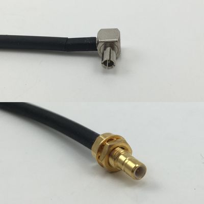 12 inch RGU178 TS9 ANGLE MALE to SMB MALE BULKHEAD Pigtail Jumper RF coaxial cable 50ohm Quick USA Shipping