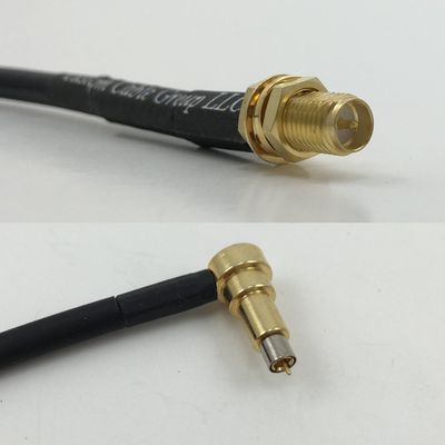 6 inch RGU178 RP-SMA FEMALE to MS-156 MALE ANGLE Pigtail Jumper RF coaxial cable 50ohm Quick USA Shipping