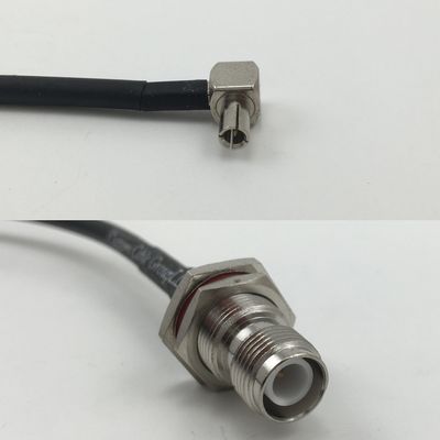6 inch RGU178 TS9 ANGLE MALE to RP-TNC FEMALE BULKHEAD Pigtail Jumper RF coaxial cable 50ohm Quick USA Shipping