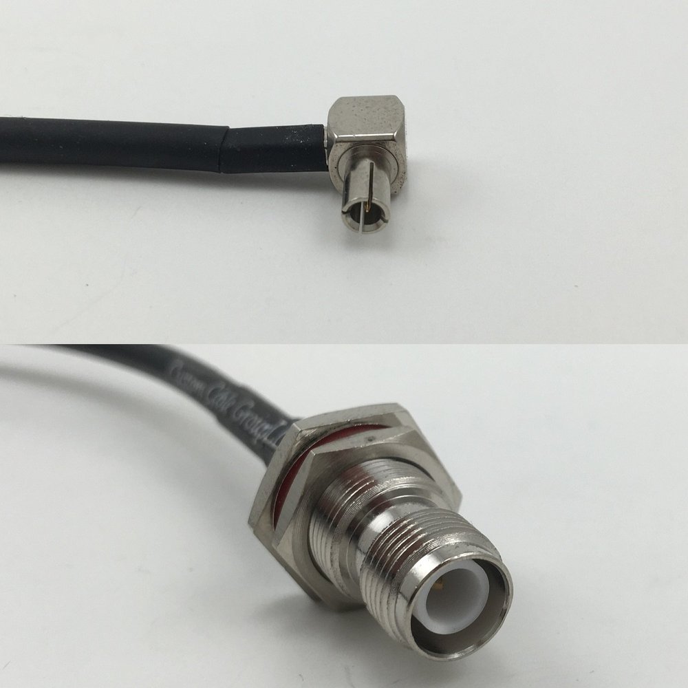 6 inch RGU178 TS9 ANGLE MALE to RP-TNC FEMALE BULKHEAD Pigtail Jumper RF coaxial cable 50ohm Quick USA Shipping
