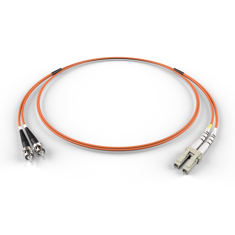 FCD LC-ST OM2 Fiber Patch Cable - 10Gb Duplex 50/125m Multimode Corning Glass | 20M (65.62ft) | Bulk Networking, Data Centers, Telecom, Enterprise Applications | Lengths : 0.5M-300M