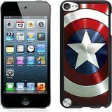 4EVER Cool Cell Case for Ipod Touch 5 Black, Captain Americas Shield Ipod Touch 5th Generation Shell Cover for Men, Teens