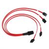1M Mini SAS 4i SFF-8087 36P to 4 SATA 7P HDD Hard Drive Splitter Cable Red view 2