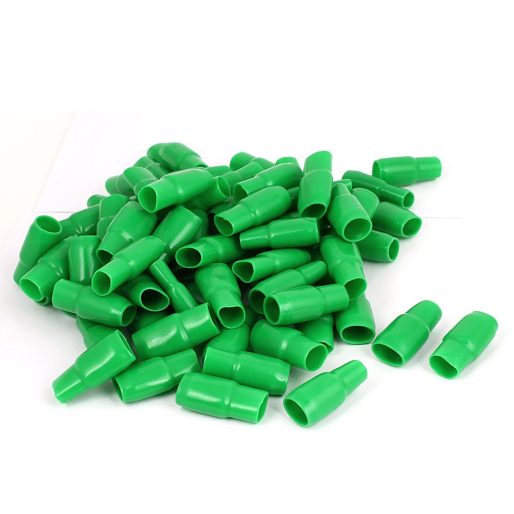 Uxcell PVC Wire Cord Terminal End Sleeve Protect Cover Cap with 100 Piece, 90 mm, Green