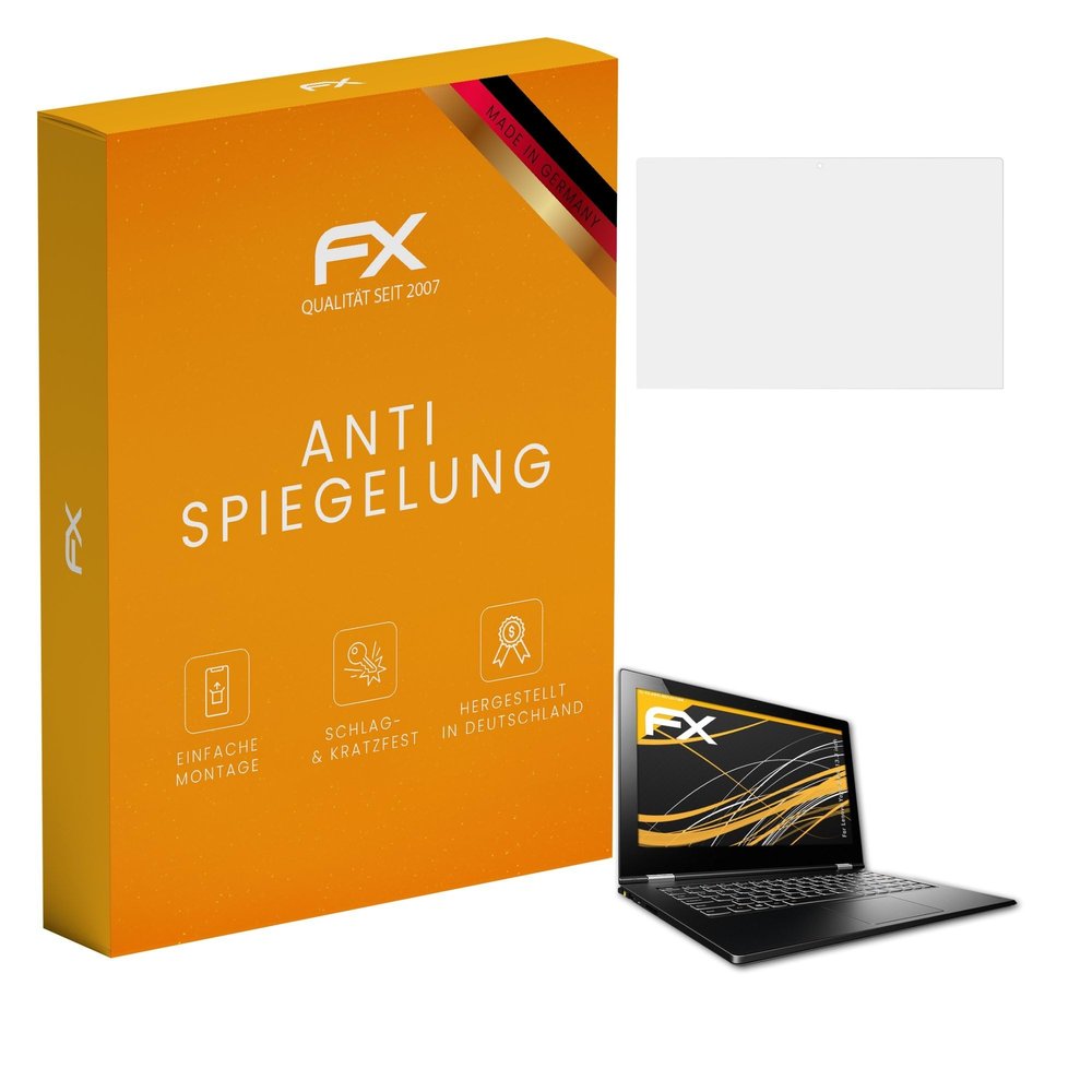 atFoliX Screen Protector compatible with Lenovo Yoga 2 Pro 13.3 inch Screen Protection Film, anti-reflective and shock-absorbing FX Protector Film (2X)