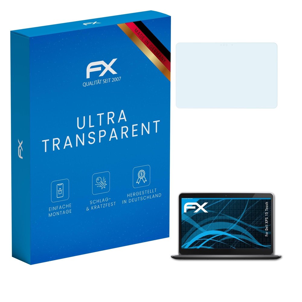 atFoliX Screen Protection Film compatible with Dell XPS 15 Touch Screen Protector, ultra-clear FX Protective Film (2X)