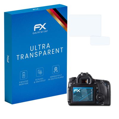 atFoliX Screen Protection Film compatible with Canon EOS 70D Screen Protector, ultra-clear FX Protective Film (Set of 3)