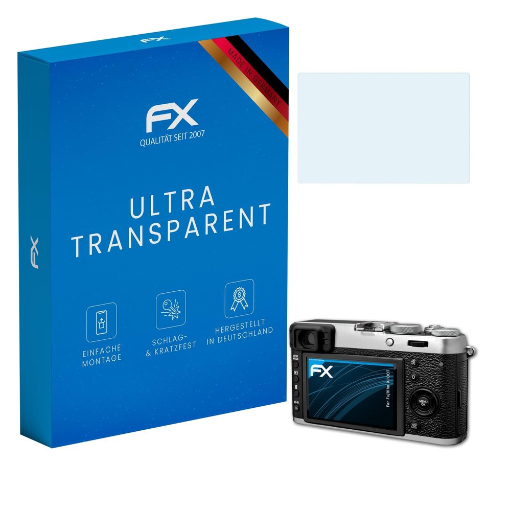atFoliX Screen Protection Film compatible with Fujifilm X100T Screen Protector, ultra-clear FX Protective Film (3X)