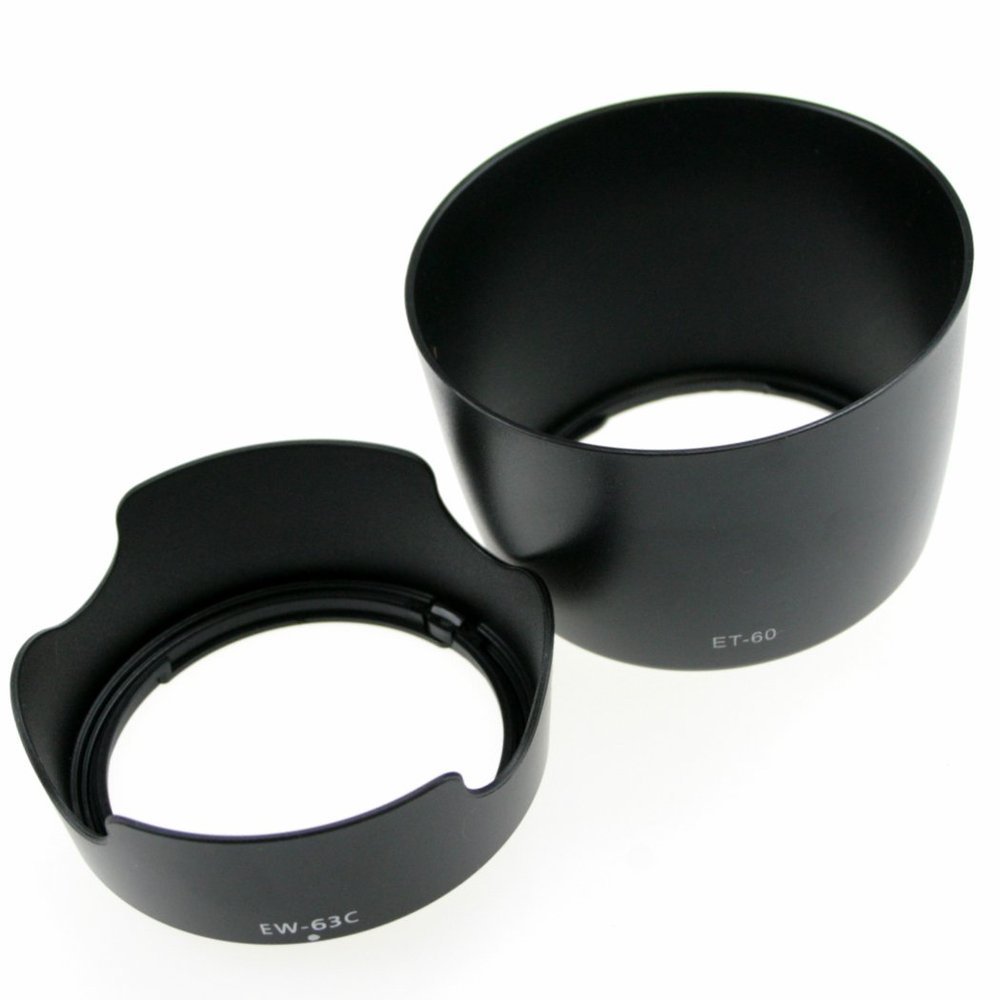 ZEROPORTJAPAN Canon EOS Kiss X7 Double Zoom kit for Compatible Lens Hood (EW63C ET60) 2-Piece Set ZPJ EW63C ET60