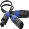 Chord qtx 0.3 m SPK Plug to 2 x SPK Sockets Splitter Lead view 3