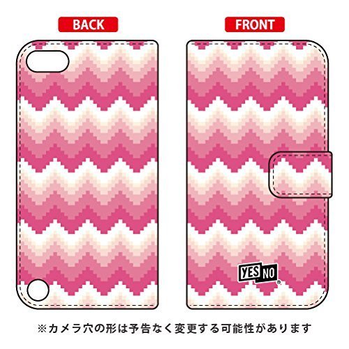 YESNO Notebook Type Smartphone Case Block Wave Pink / for iPod touch (5th Generation) ATC5TH-IJTC-401-N307