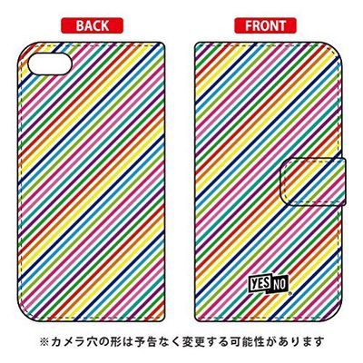 YESNO Notebook-Type Smart Phone case Rainbow Stripe White/for iPod Touch (6th Generation) ATC6TH-IJTC-401-N300