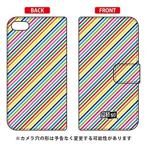 YESNO Notebook-Type Smart Phone case Rainbow Stripe White/for iPod Touch (6th Generation) ATC6TH-IJTC-401-N300