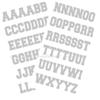 Sports Helmet Letters 1" by Chalkallaboutit Baseball, Hockey, Football and Lacrosse (Grey) view 1