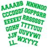 Sports Helmet Letters 1" by Chalkallaboutit Baseball, Hockey, Football and Lacrosse (Green) view 1