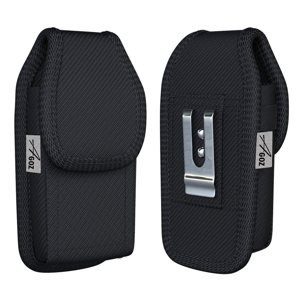 AGOZ Golf GPS Holder Case for Garmin Approach G6 G7 G8 G80, GolfBuddy VTX, SkyGolf SkyCaddie Touch, Heavy Duty Holster Pouch Cover with Strong Metal Belt Clip Loops - 4.5" x 2.3" x 0.7" Black
