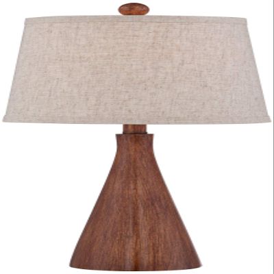 360 Lighting Fraiser 23 1/2" High Table Lamp Tapered Faux Wood Modern Brown