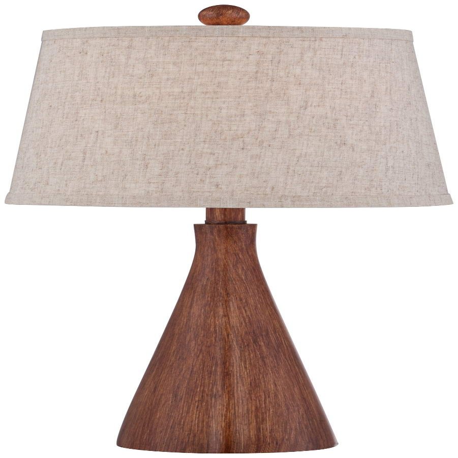 360 Lighting Fraiser 23 1/2" High Table Lamp Tapered Faux Wood Modern Brown
