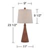 360 Lighting Fraiser 23 1/2" High Table Lamp Tapered Faux Wood Modern Brown view 4