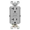 Leviton R03-GFNT2-KGY GFI St Recept 20A Gry by Mfrpartno Gfnt2-Kgy view 1