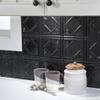 FASDE Traditional Style/Pattern 4 Decorative Vinyl Backsplash 15 sq ft Kit in Crosshatch Silver view 2