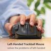 ELECOM EX-G Left Handed Trackball Mouse, 2.4 GHz USB Wireless, Ergonomic, Thumb Control, Tracking Roller Ball, 6 Programmable Buttons, Tilt Scroll view 2