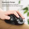 ELECOM EX-G Left Handed Trackball Mouse, 2.4 GHz USB Wireless, Ergonomic, Thumb Control, Tracking Roller Ball, 6 Programmable Buttons, Tilt Scroll view 3