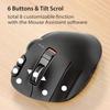 ELECOM EX-G Left Handed Trackball Mouse, 2.4 GHz USB Wireless, Ergonomic, Thumb Control, Tracking Roller Ball, 6 Programmable Buttons, Tilt Scroll view 4