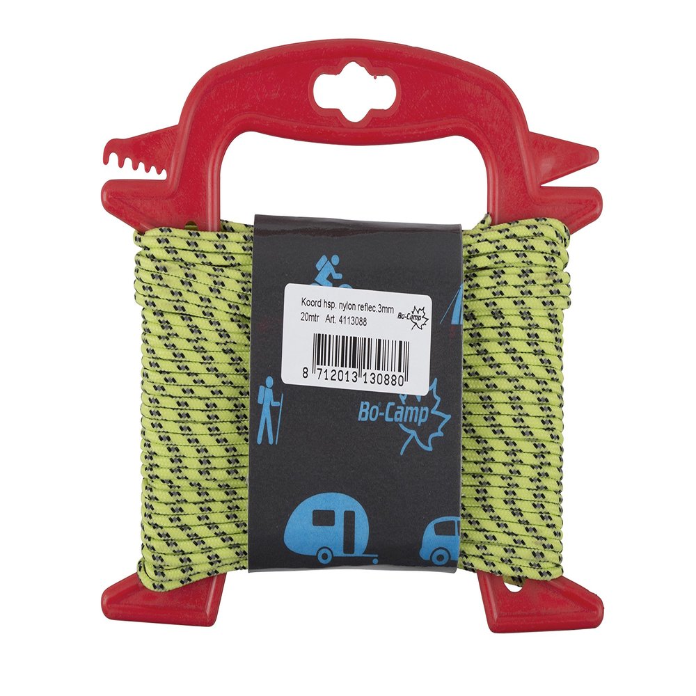 Bo-Camp - Guy Rope - Nylon - Reel 20 Meter - Reflective