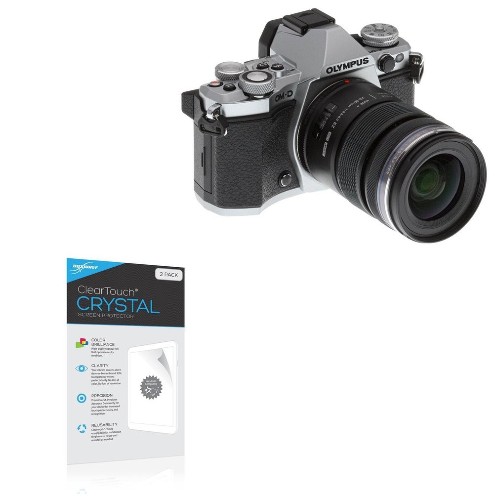 BoxWave Screen Protector Compatible with Olympus OM-D E-M5 Mark II - ClearTouch Crystal (2-Pack), HD Film Skin - Shields from Scratches
