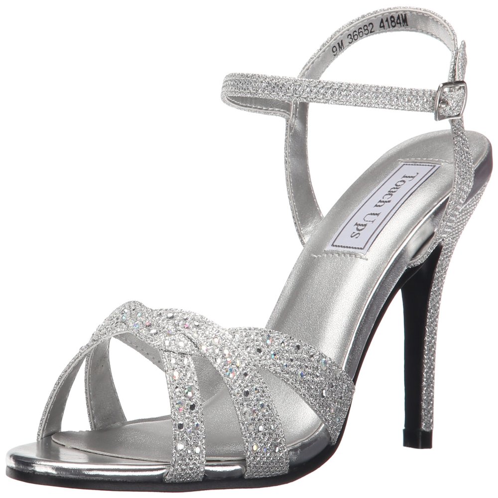 Touch Ups Women's Dulce Dress Sandal, Silver Shimmer, 10.5 W US
