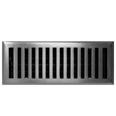 Madelyn Carter Contemporary Vent Cover, Solid Cast Brass Interior, Controls Air Flow, 4 x 12 inches (Overall Face: 5.25 x 13.5 inches), Brushed Nickel