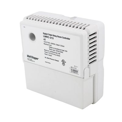 Watt Stopper LMRC-213 Digital 3-Relay Room Controller On/Off/Dimming 120/277, White
