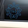 26.2 Marathon Floral Flower Vinyl Decal Laptop Car Truck Bumper Window Sticker - Blue view 1