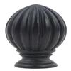 Urbanest Fluted Lamp Finial, Distressed Black, 2-inch Tall view 1