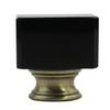 Urbanest Crystal Glace Lamp Finial, Black with Antique Brass, 1 1/2-inch Tall view 1