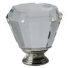 Urbanest Crystal Anne Lamp Finial, Brushed Steel, 2-inch Tall view 1