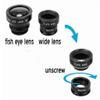 Five Colors Cell phone Lens 3 in 1 Clip-On (fish eye+macro+wide angle) view 4