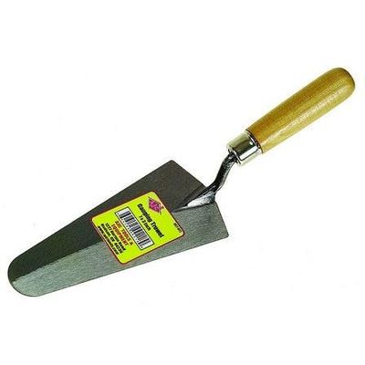 AJC Tools 027-RT7 7" Round Nose Gauging Trowel with Wood Handle