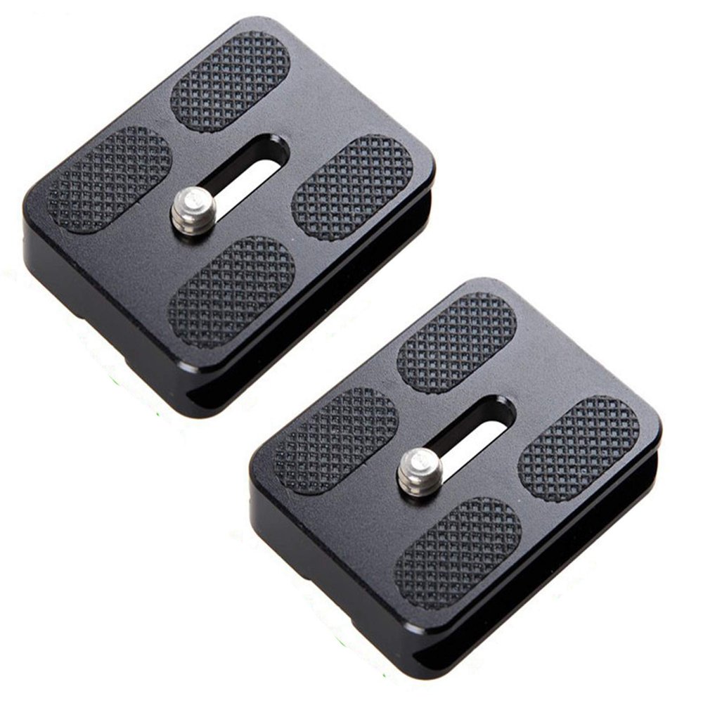 (2 Packs) Fotasy 50mm Arca Swiss Plate, 50 mm QR Plate, Quick Release Plate, Small Arca Plate, Tripod Quick Release Plate fits Arca-Swiss Universal Standard Clamp for DSLR Camera Tripod Ballhead