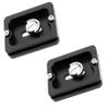 (2 Packs) Fotasy 50mm Arca Swiss Plate, 50 mm QR Plate, Quick Release Plate, Small Arca Plate, Tripod Quick Release Plate fits Arca-Swiss Universal Standard Clamp for DSLR Camera Tripod Ballhead view 2